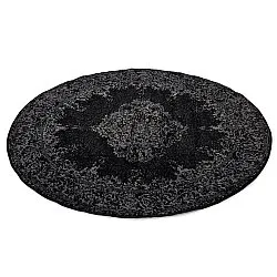 Tapis rond - Pékin (noir)