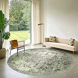 Tapis rond - Rosalie (vert)