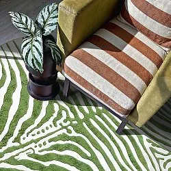 Tapis rond - Zebra (vert)