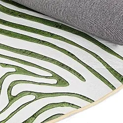 Tapis rond - Zebra (vert)