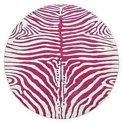 Tapis rond - Zebra (rose)
