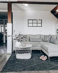 Tapis en laine - Rut (gris foncé)