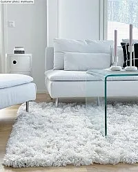 Tapis à poils longs - Janjira (blanc)