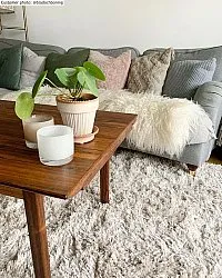 Tapis à poils longs - Kanvas (beige)