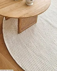 Tapis rond - Otago (blanc)
