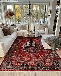 Tapis Wilton - Soussi (rouge/multicolore)
