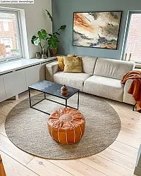 Tapis rond - Dhurry (beige)