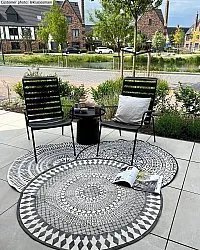 Tapis rond - Brussels Diamond (noir)