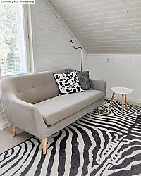 Tapis Wilton - Zèbre (noir/blanc)