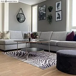 Tapis Wilton - Zèbre (noir/blanc)