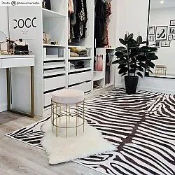 Tapis Wilton - Zèbre (noir/blanc)