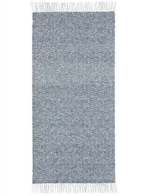 Tapis en plastique et fil - Horredsmattan Goose Mix (bleu)