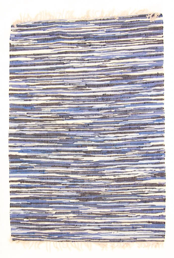 Tapis chiffons de Strehög of Sweden - Tulka (bleu)