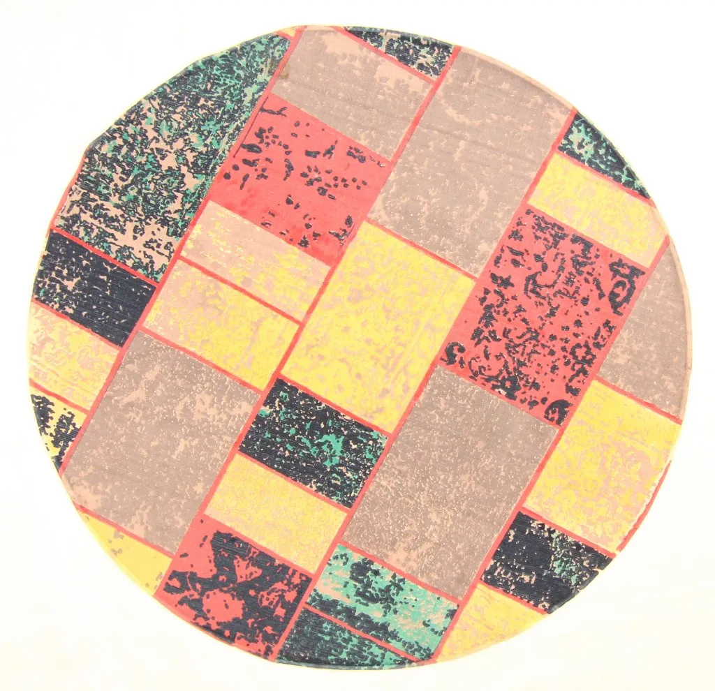 Tapis patchwork - Bastia (rond) (multicolore)