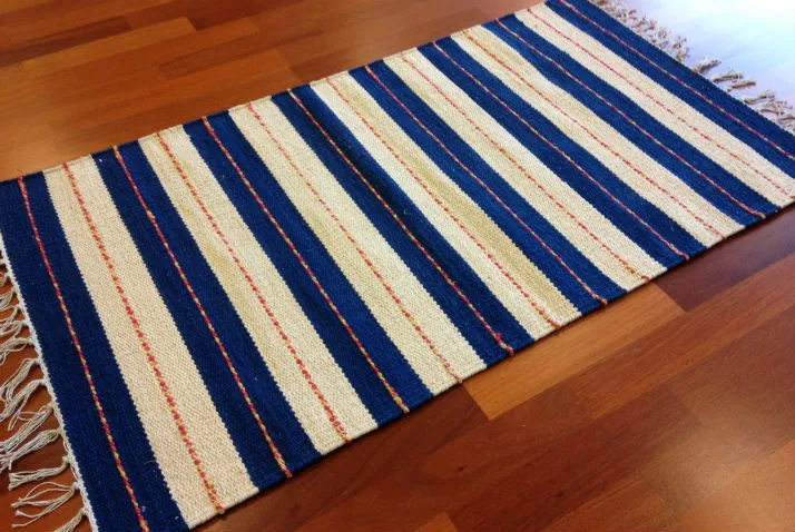 Tapis chiffons - Alva (bleu)
