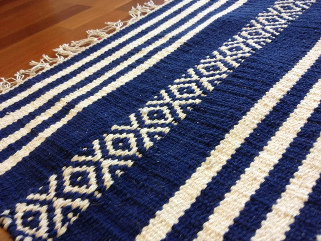Tapis chiffons - Ystad (bleu)