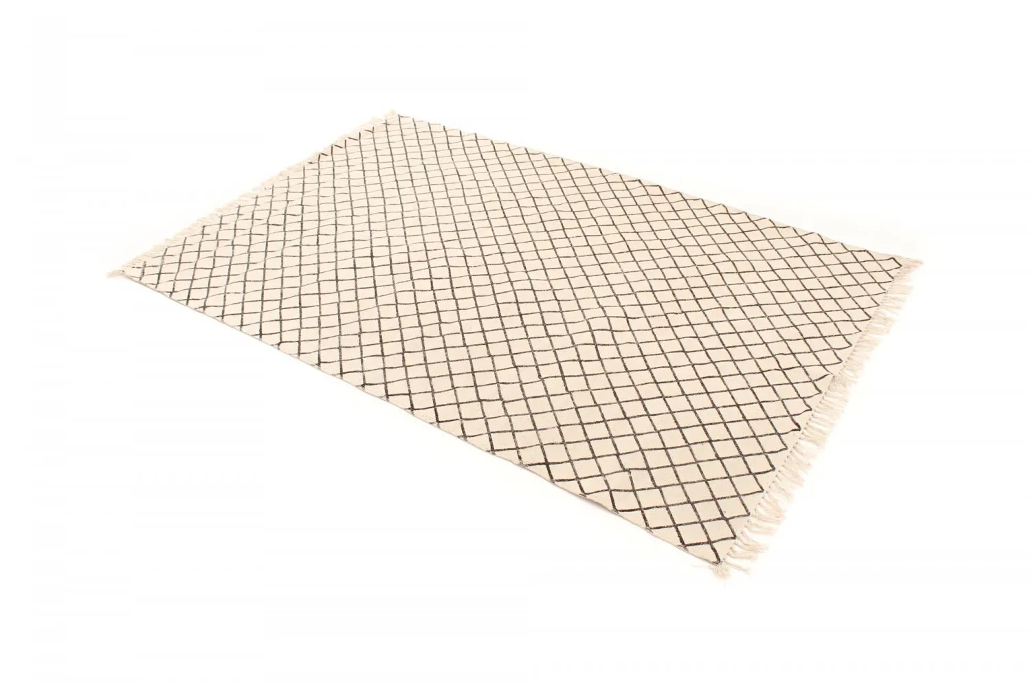 Tapis patchwork - Agadir (noir/blanc)