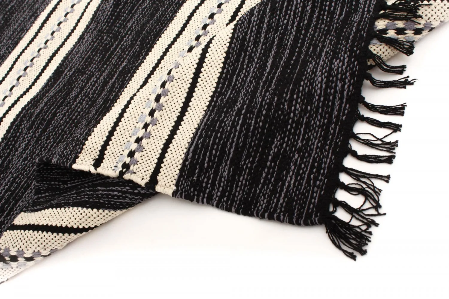 Tapis patchwork - Kajsa (noir)