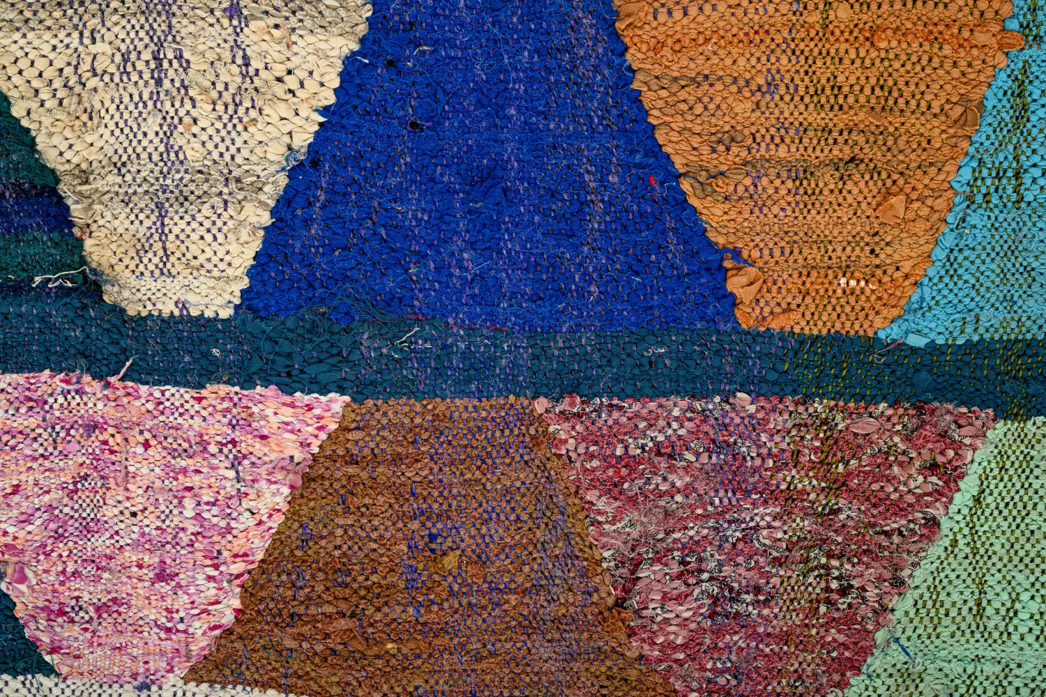 Tapis berbère marocain Boucherouite 140 x 290 cm