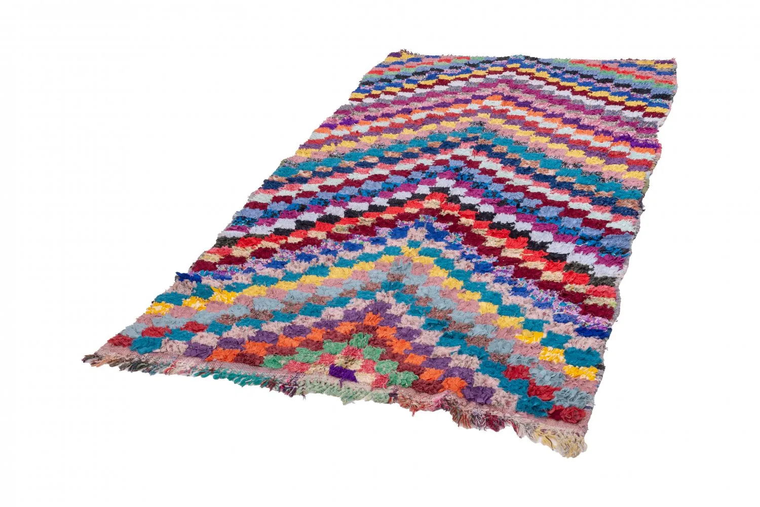 Tapis Marocain Berbère Boucherouite 245 x 125 cm