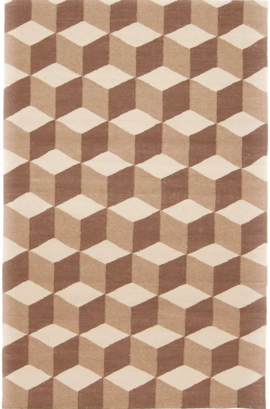 Tapis en laine - Floriáda (beige/marron)