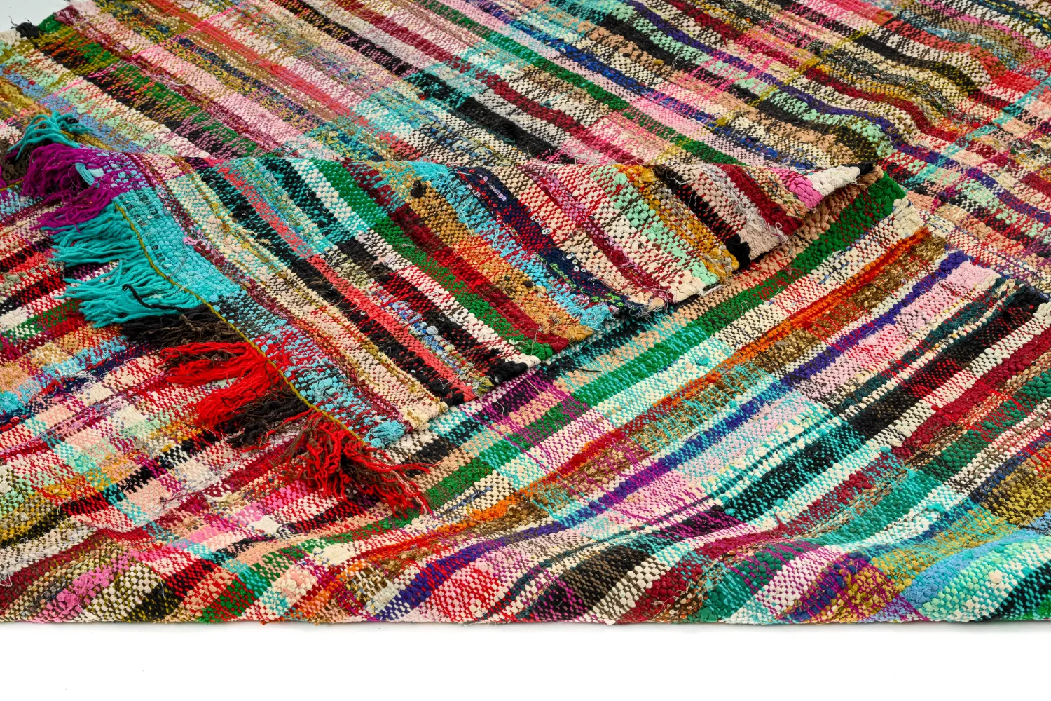 Tapis berbère marocain Boucherouite 160 x 300 cm