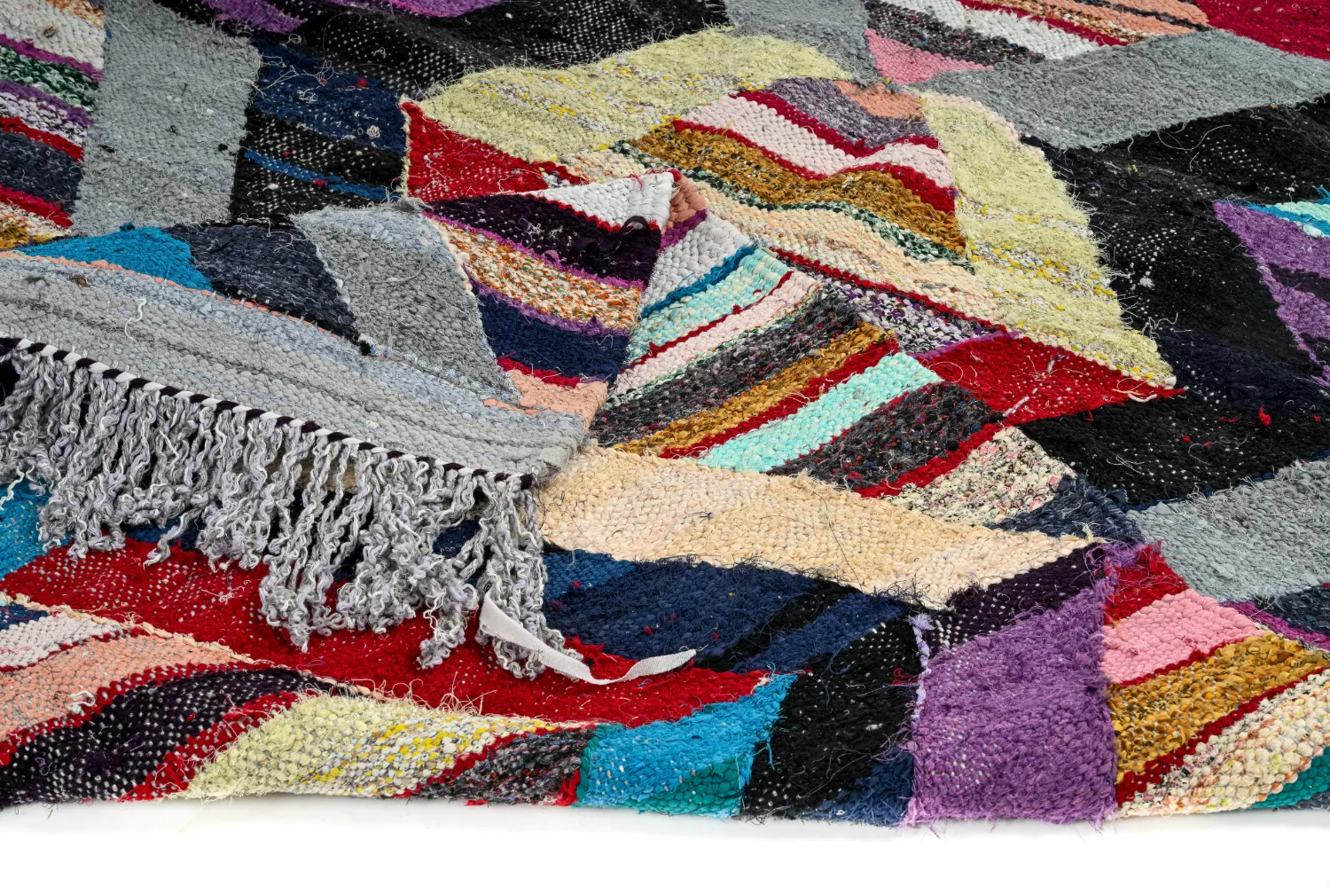 Tapis berbère marocain Boucherouite 140 x 290 cm