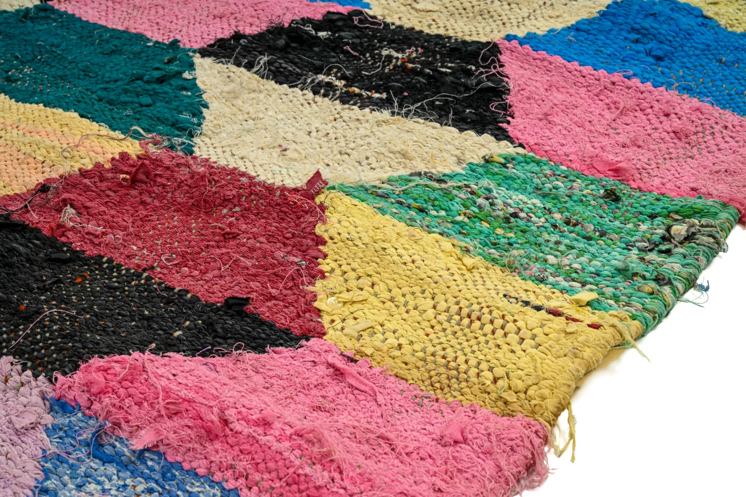 Tapis berbère marocain Boucherouite 145 x 275 cm