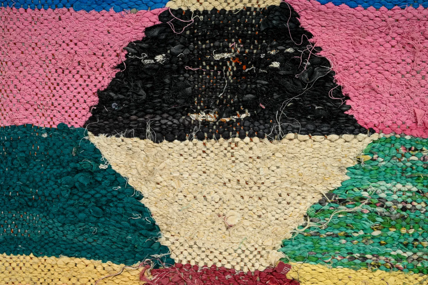 Tapis berbère marocain Boucherouite 145 x 275 cm