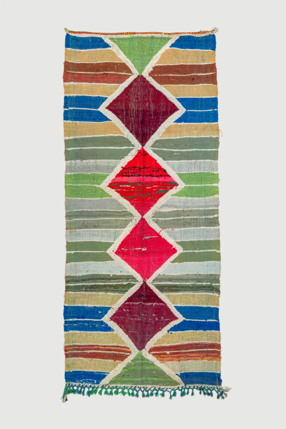 Tapis berbère marocain Boucherouite 120 x 280 cm