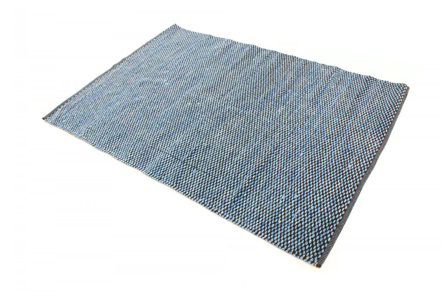 Tapis en patchwork - Tuva (bleu)