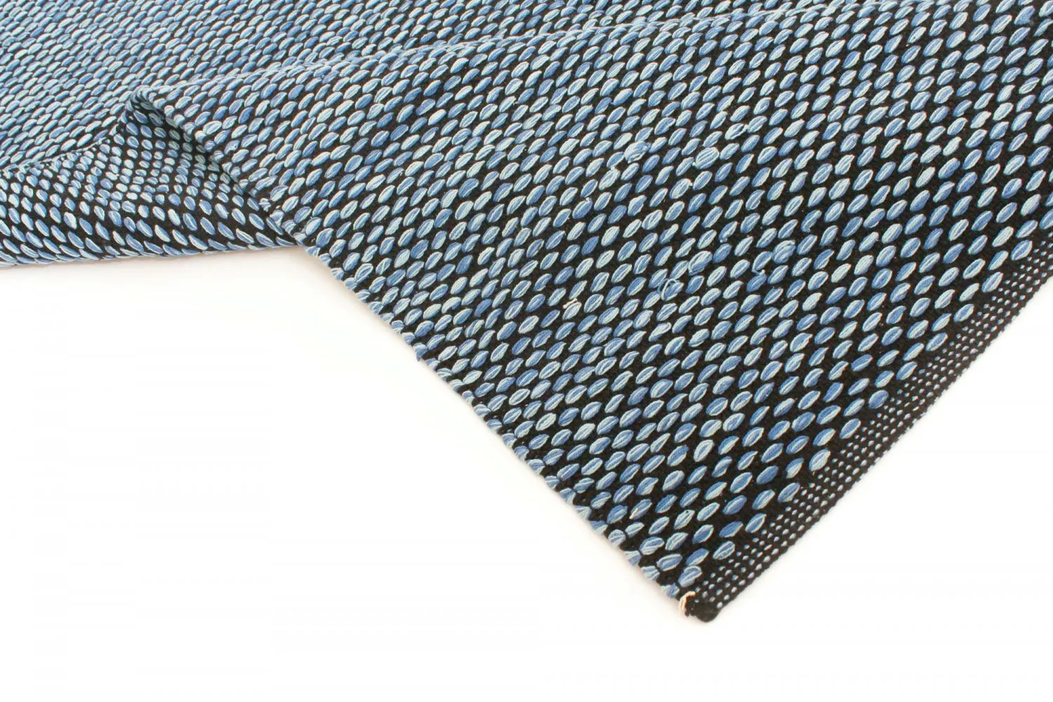 Tapis en patchwork - Tuva (bleu)
