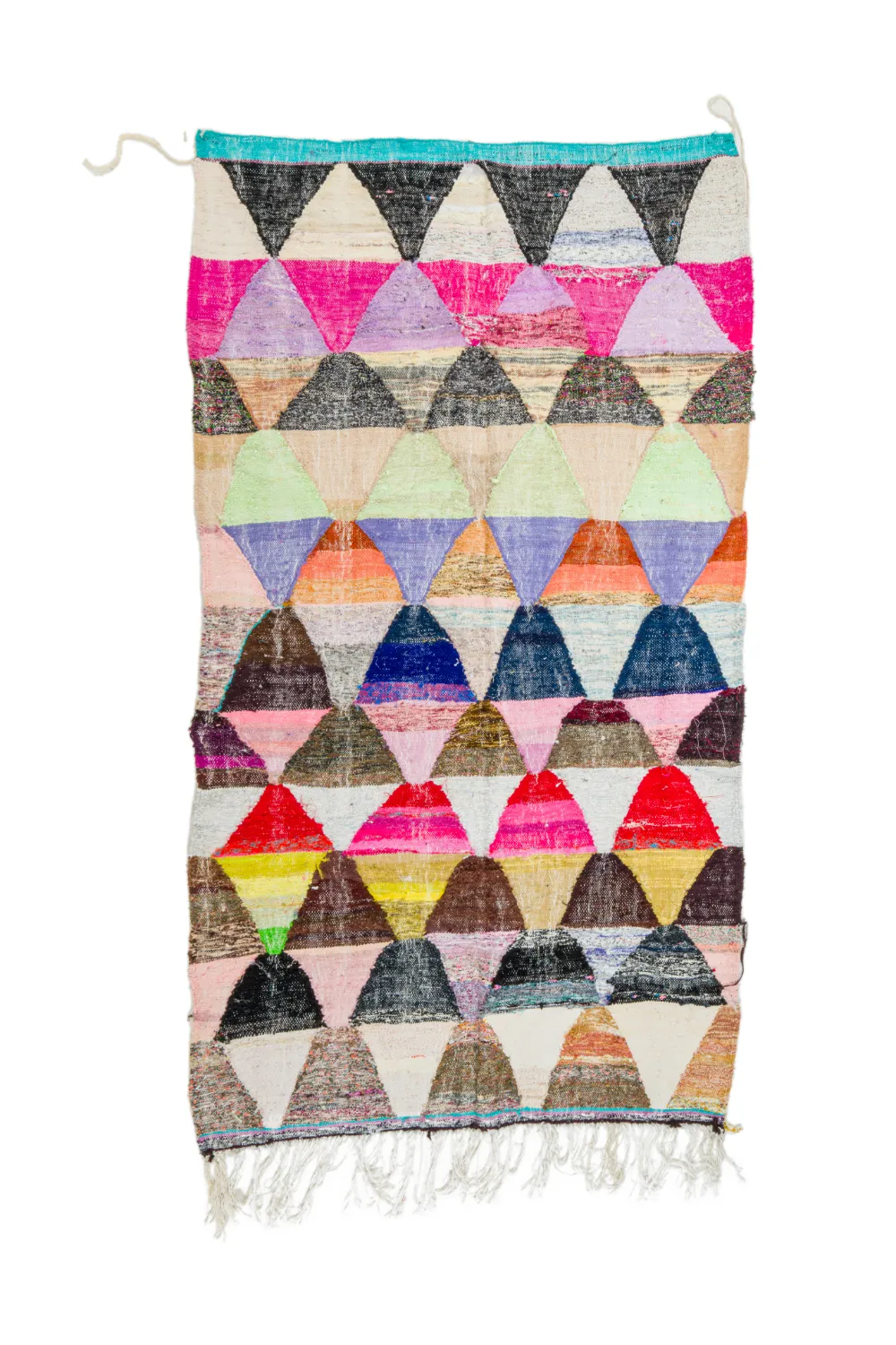 Tapis berbère marocain Boucherouite 145 x 270 cm