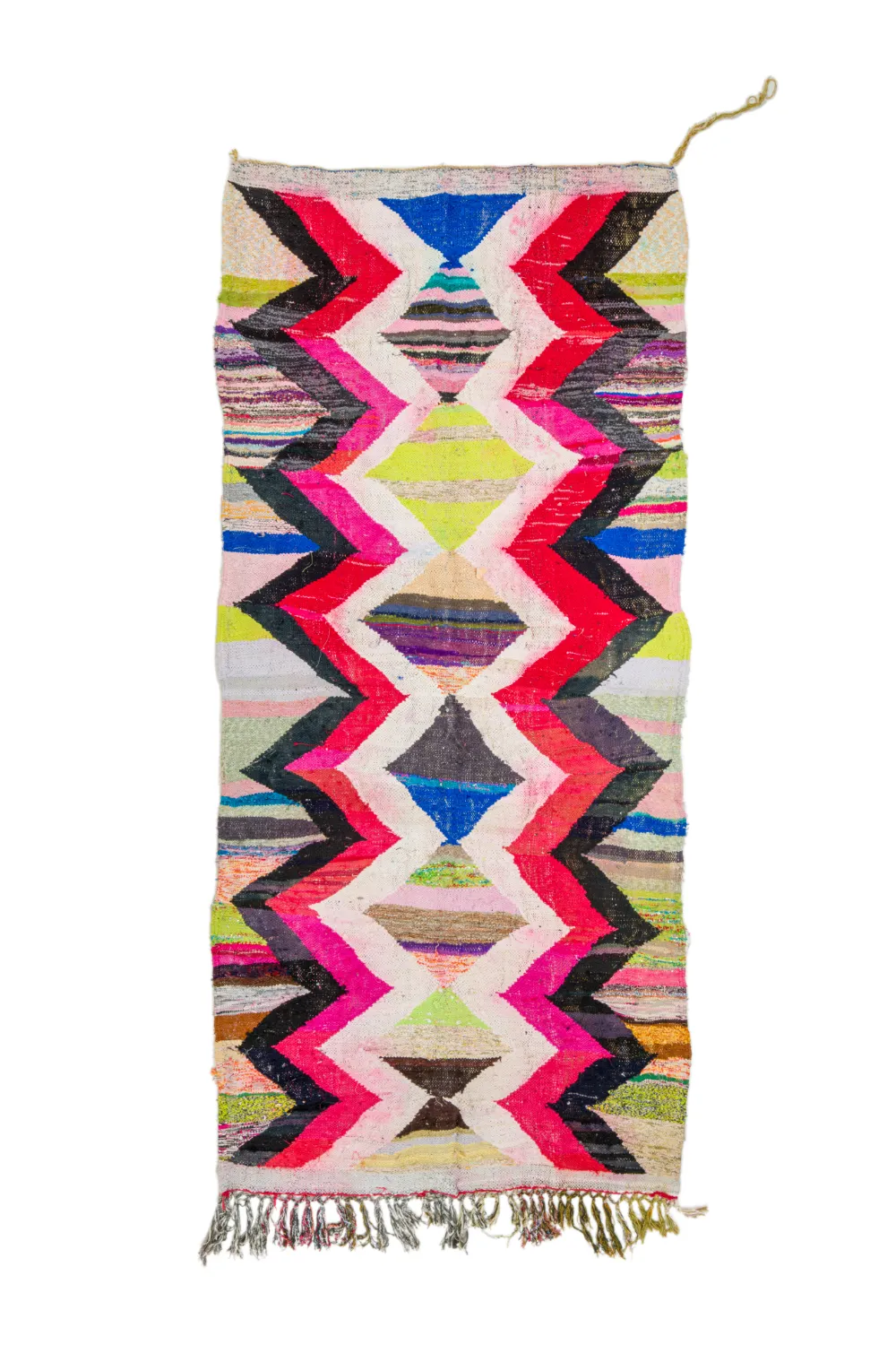 Tapis berbère marocain Boucherouite 135 x 305 cm