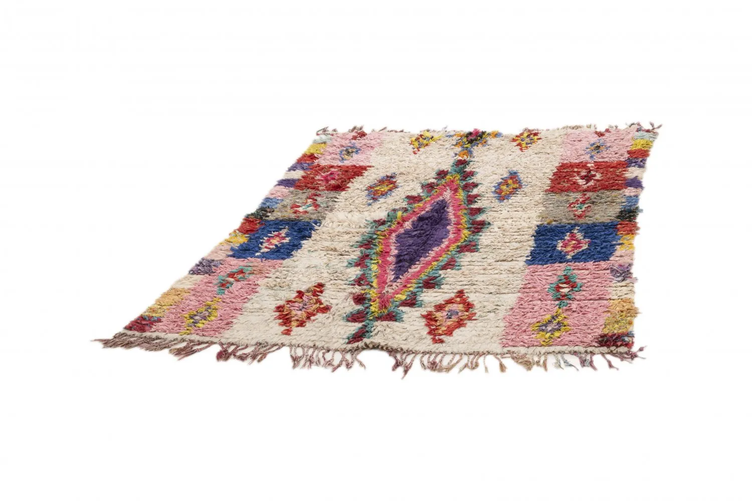 Tapis Marocain Berbère Boucherouite 155 x 120 cm