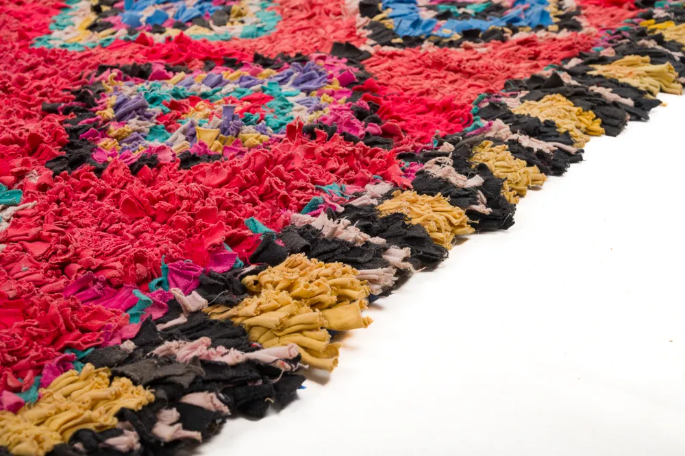 Tapis berbère marocain Boucherouite 290 x 140 cm