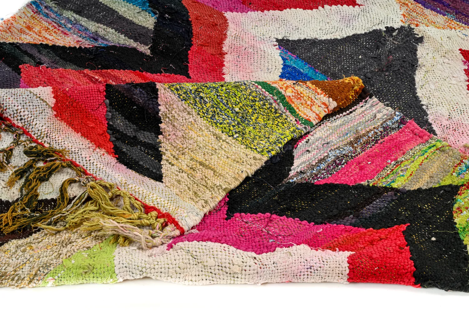Tapis berbère marocain Boucherouite 135 x 305 cm