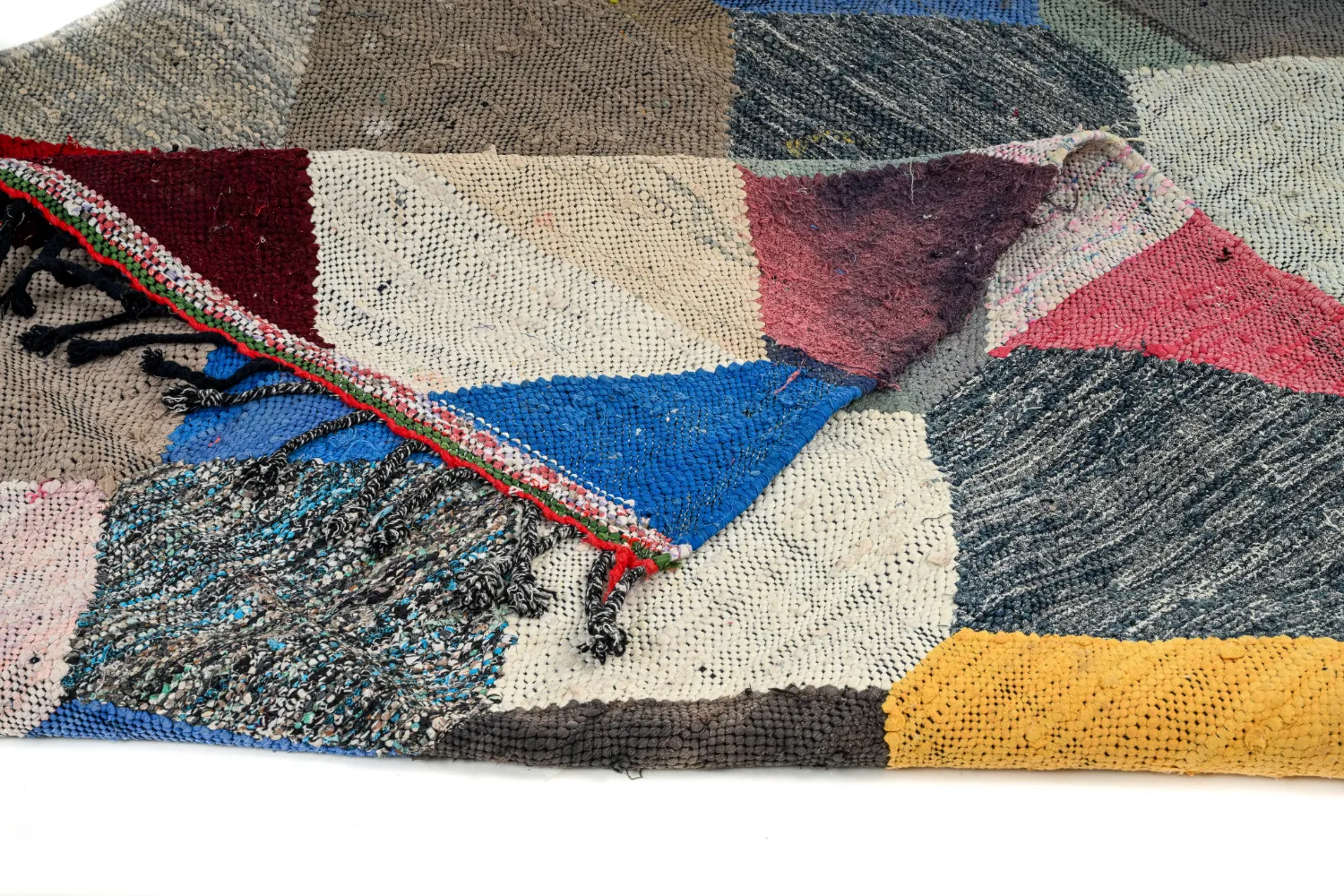Tapis berbère marocain Boucherouite 145 x 300 cm