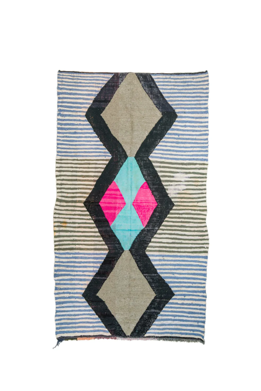 Tapis berbère marocain Boucherouite 155 x 275 cm