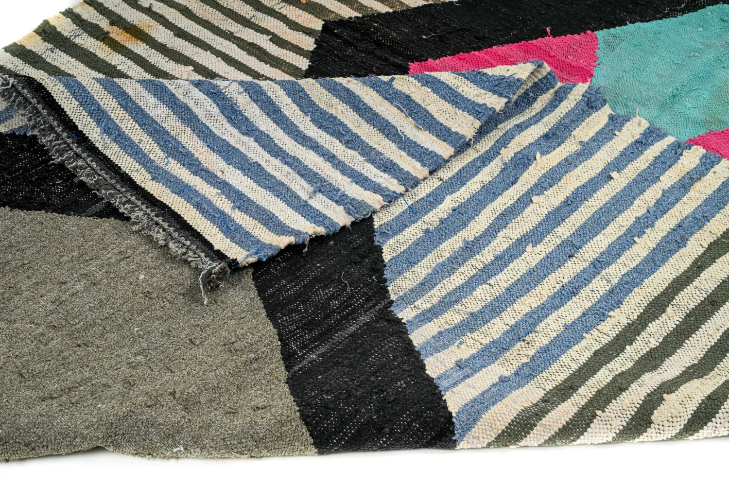Tapis berbère marocain Boucherouite 155 x 275 cm