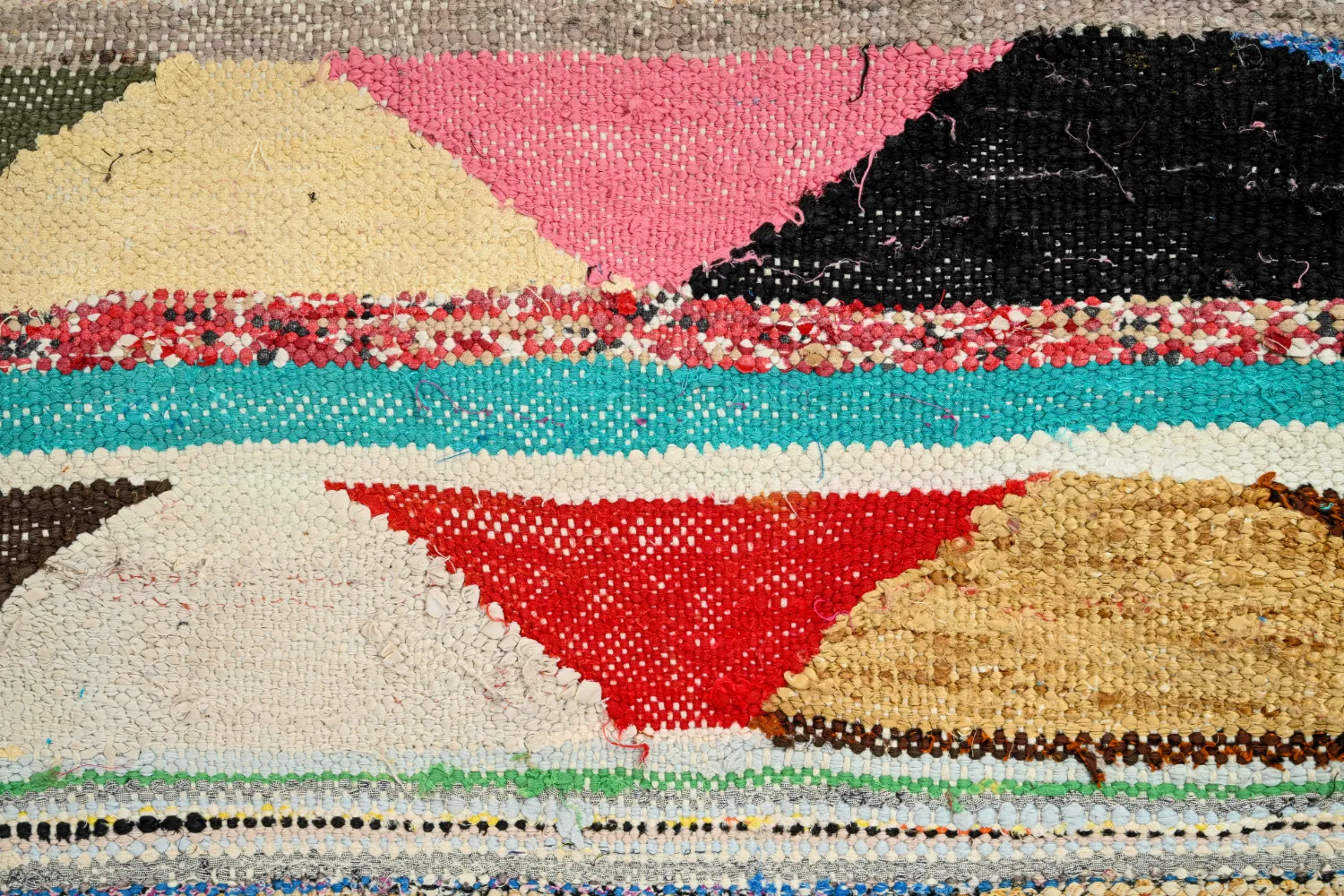 Tapis berbère marocain Boucherouite 145 x 250 cm