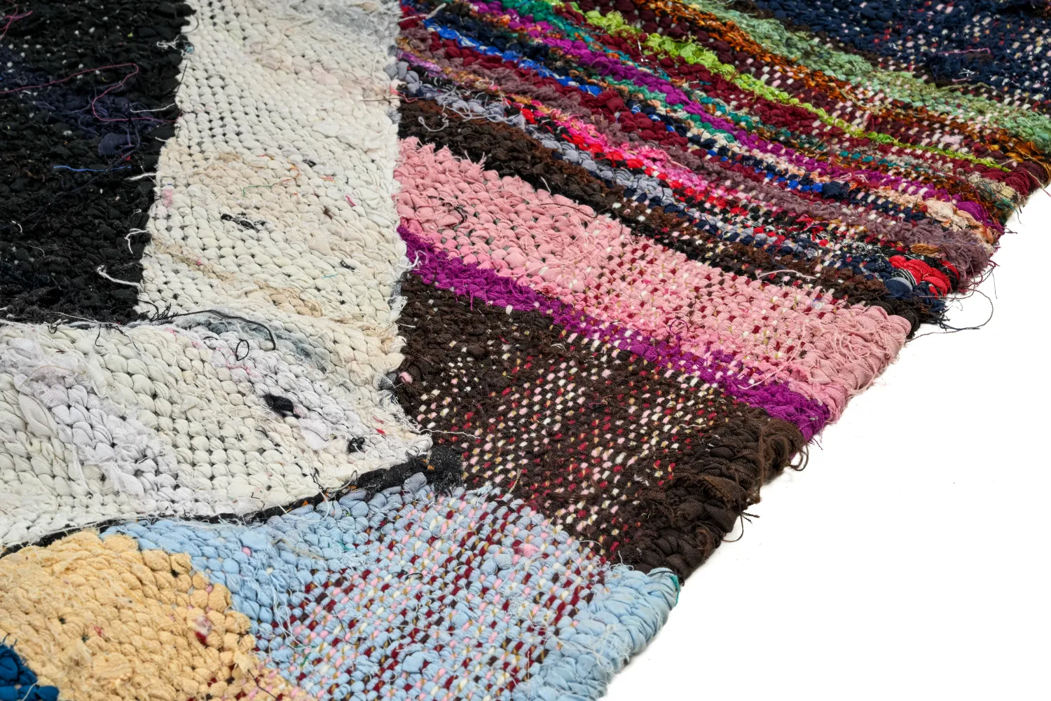 Tapis berbère marocain Boucherouite 165 x 290 cm