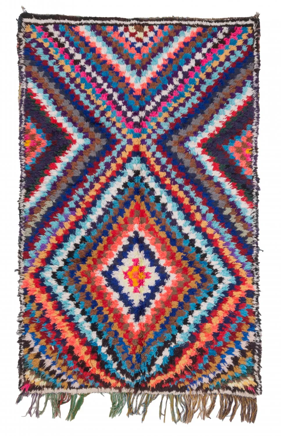 Tapis Marocain Berbère Boucherouite 210 x 140 cm