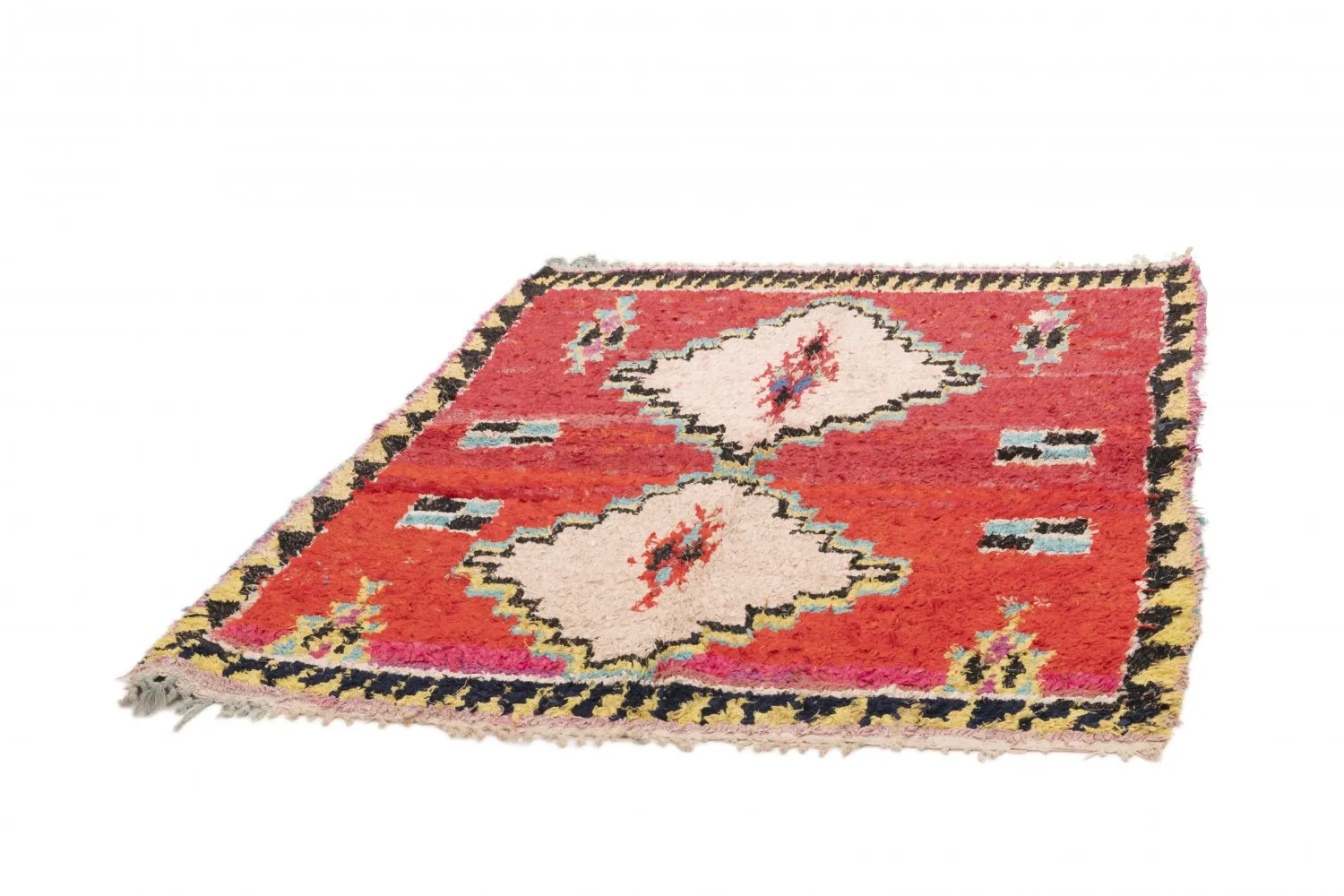Tapis Marocain Berbère Boucherouite 145 x 115 cm