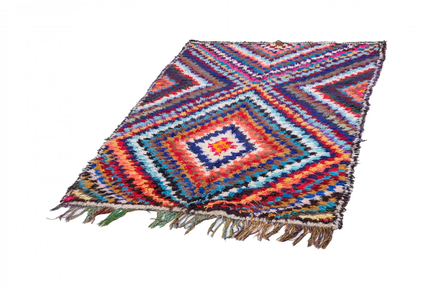 Tapis Marocain Berbère Boucherouite 210 x 140 cm