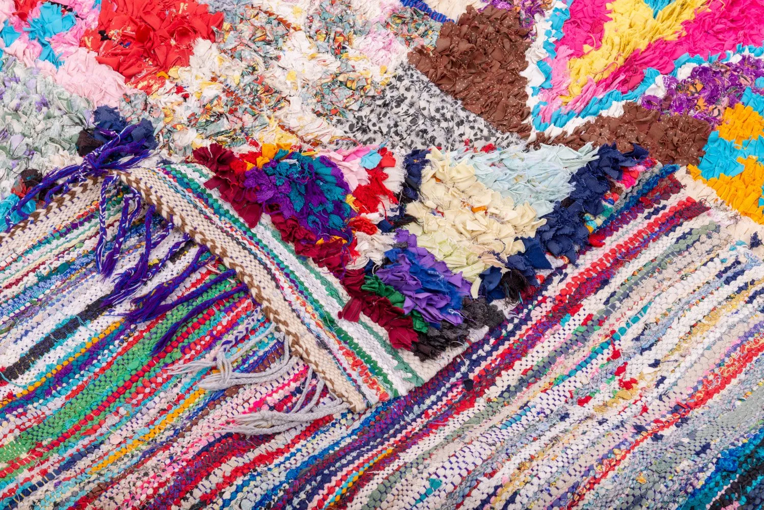Tapis Marocain Berbère Boucherouite 195 x 150 cm