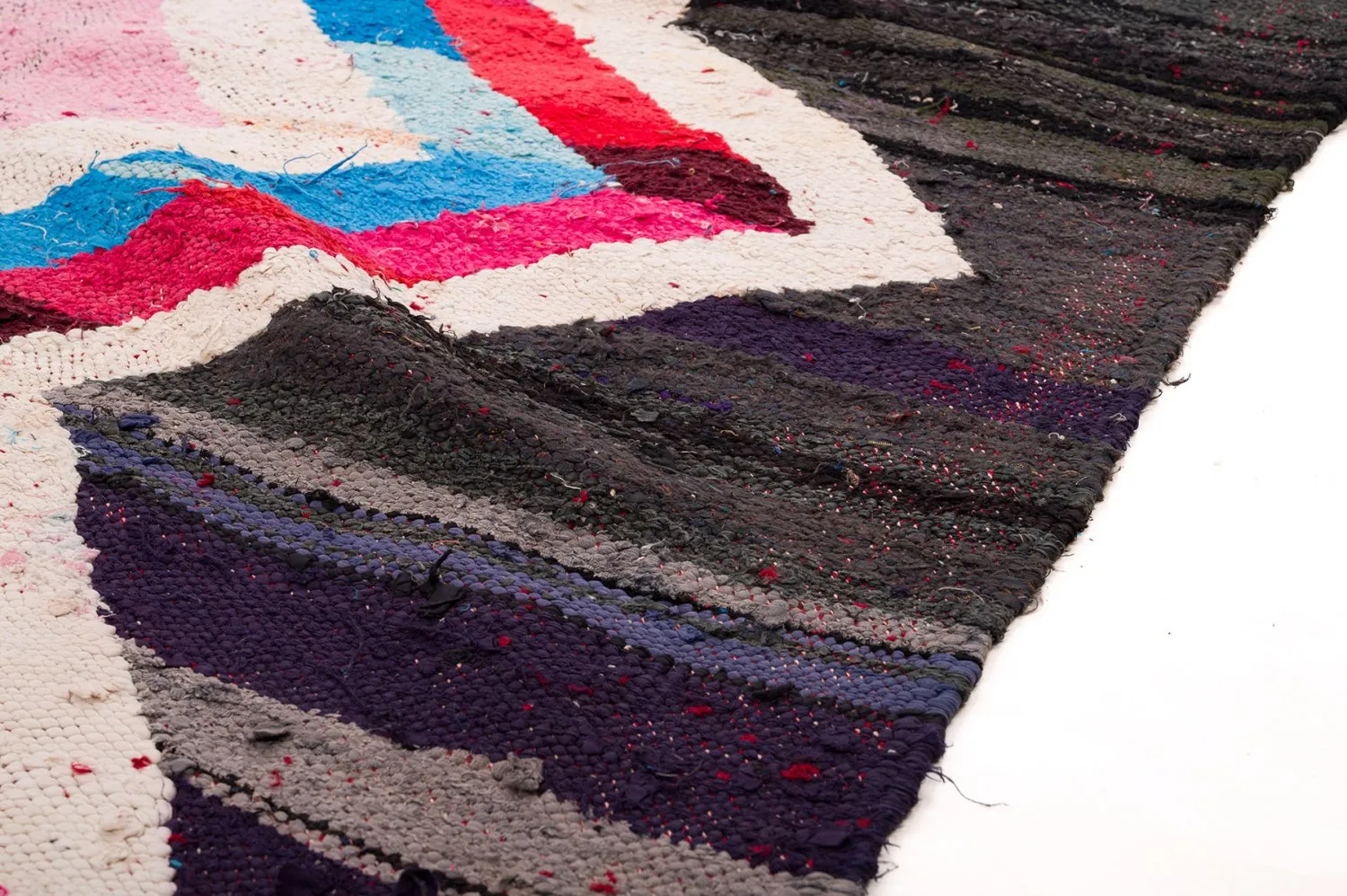 Tapis berbère marocain Boucherouite 150 x 315 cm