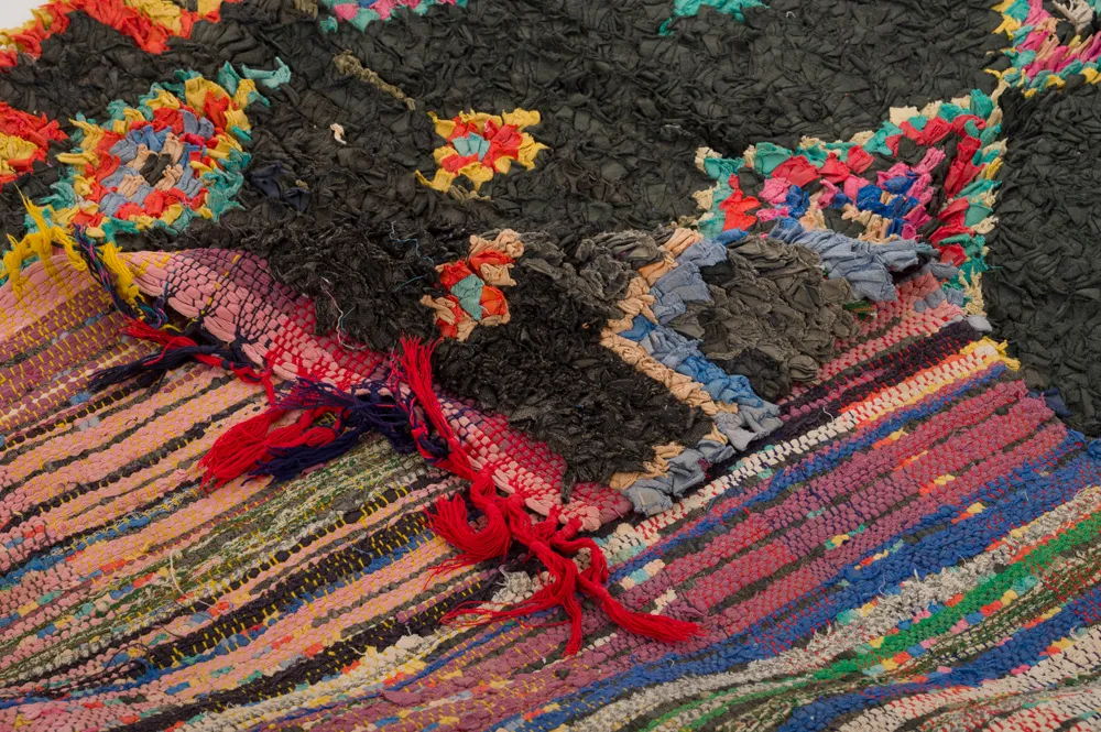 Tapis berbère marocain Boucherouite 285 x 120 cm