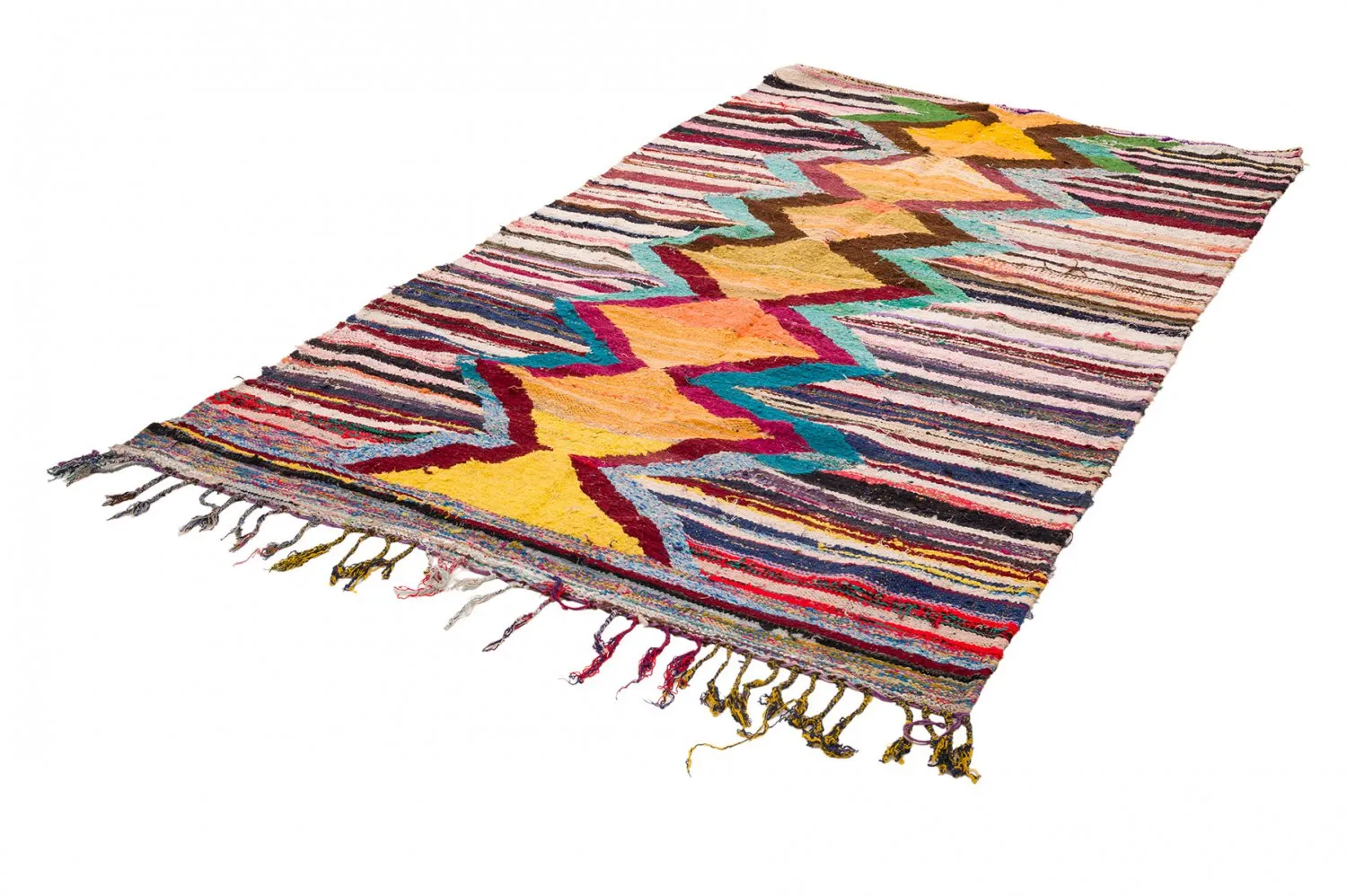 Tapis berbère marocain Boucherouite 150 x 285 cm