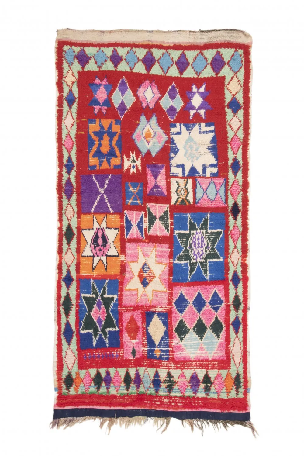 Tapis Marocain Berbère Boucherouite 210 x 125 cm